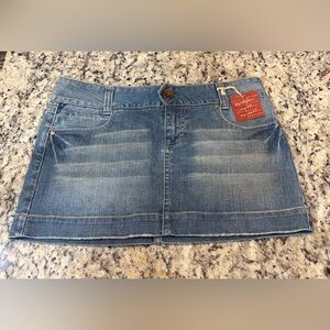 Vintage 90s Vanity Blue Denim Mini Skirt